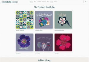 thumbnail of the Emily Julia Design website