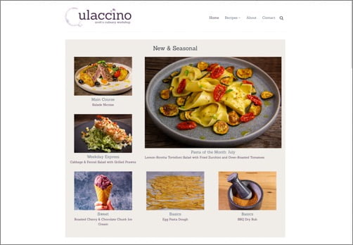 A thumbnail of the Culaccino Kitchen homepage